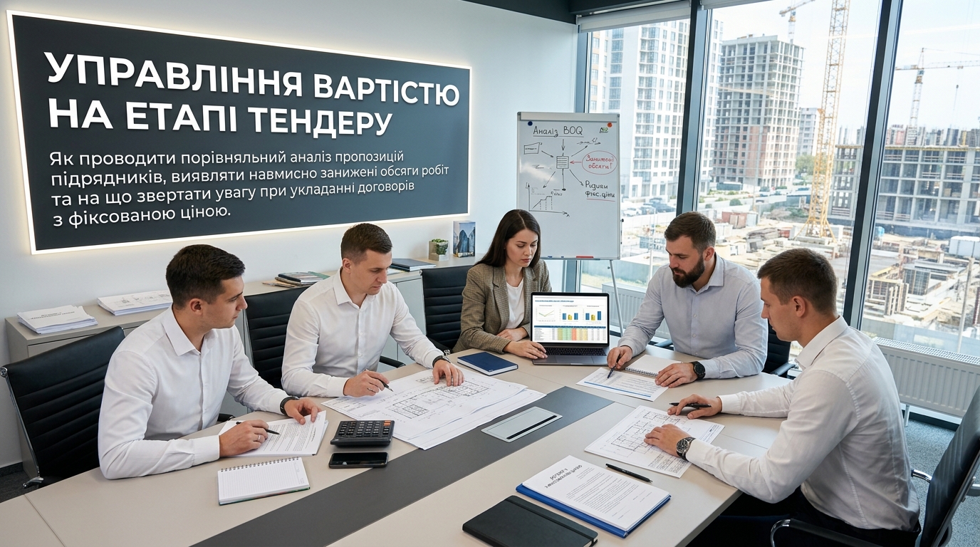 Управління вартістю на етапі тендеру