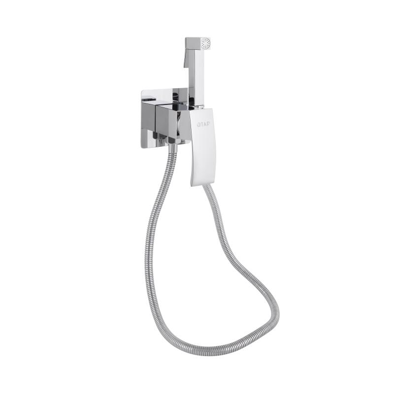 Набор для гігієнічного душу Qtap Swan Cascada прямокутний QTSWA262CRM45567 Chrome
